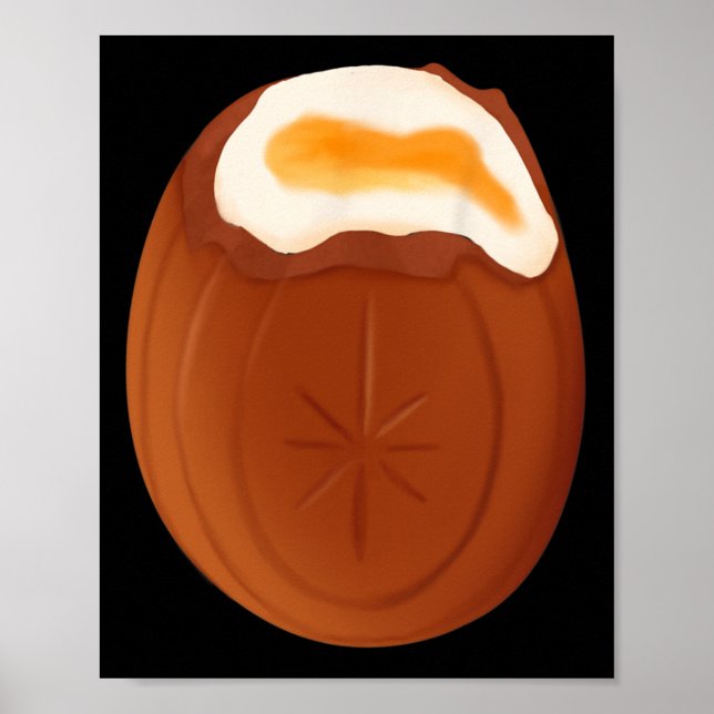 Affiche Chocolat aux oeufs de crème Pâques Quirky bizarre  (Devant)