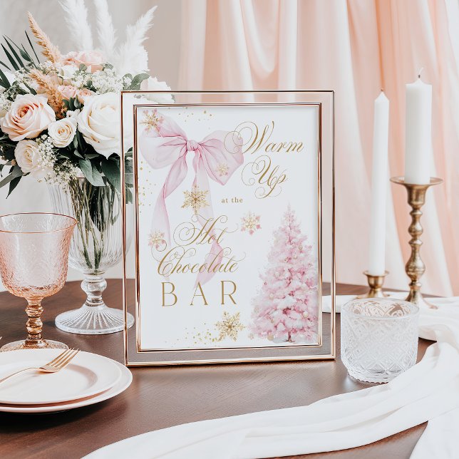 Affiche Chocolat Bar Bow rose Froid à l'extérieur du Baby  (Créateur téléchargé)