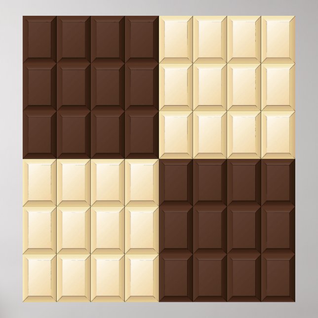 Affiche Chocolat Brown Et Blanc (Devant)