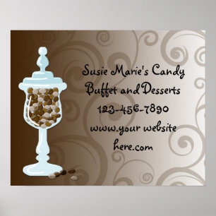 Affiche Chocolat Candy Buffet Bar, Urn of Sweets