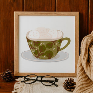 Affiche Chocolat Chaud Avec Marshmallows
