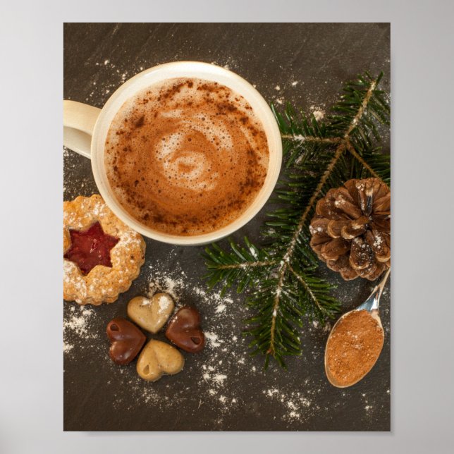 Affiche Chocolat chaud de Noël (Devant)