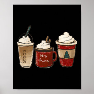 Affiche Chocolat chaud Hiver Cosy Chaud Coupe Fraîche Crèm