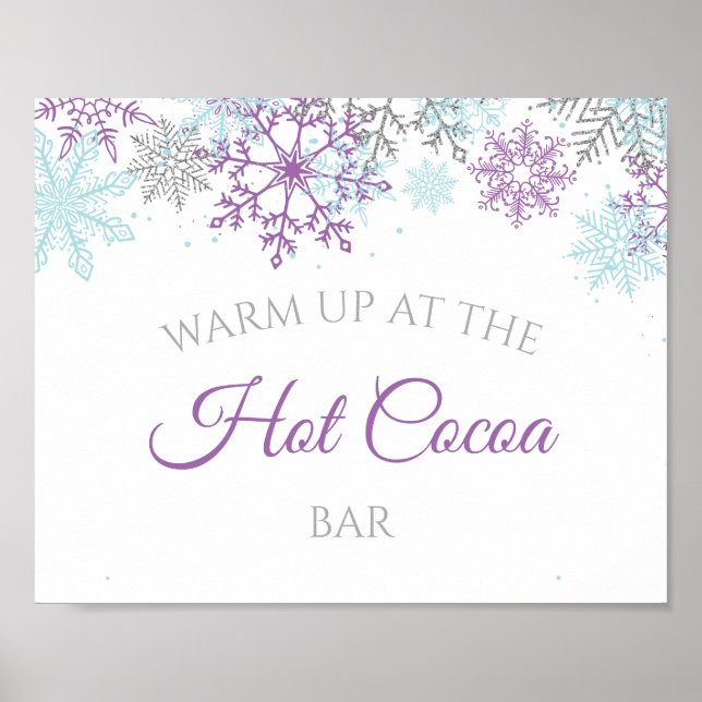 Affiche Chocolat Chaud Violet Winter Onederland (Devant)