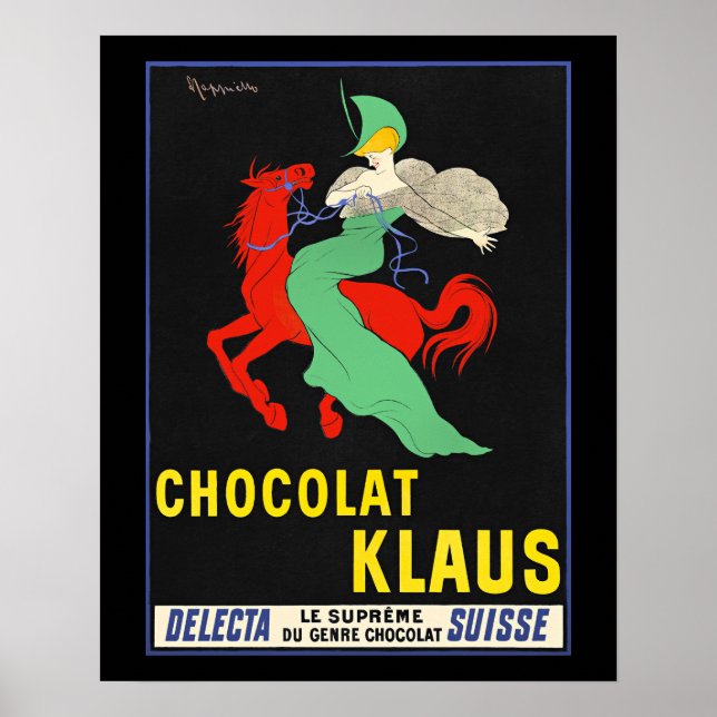 Affiche Chocolat Klaus, publicité vintage, (Devant)