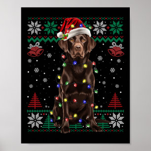 Affiche Chocolat Labrador Noël Père Noël laide Sweat Do