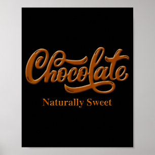 Affiche Chocolat Naturellement Sucré Tee Proud-black Femme
