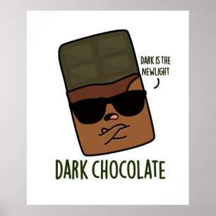 Affiche Chocolat noir amusant jeu de nourriture