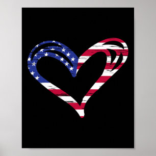 Affiche Chocolate Labrador Labs Drapeau Américain Patrioti