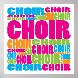 Affiche Choeur coloré