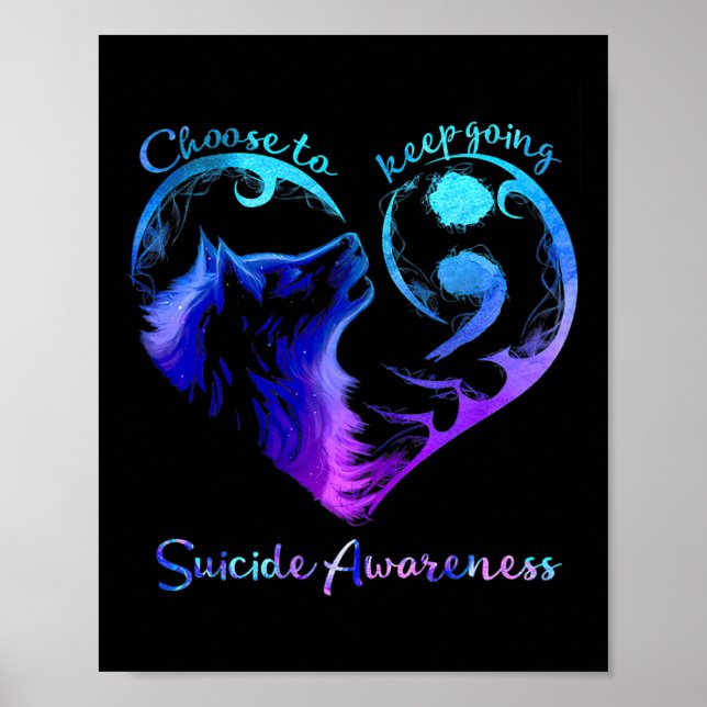 Affiche Choisir De Continuer À Faire Connaître Le Suicide  (Devant)