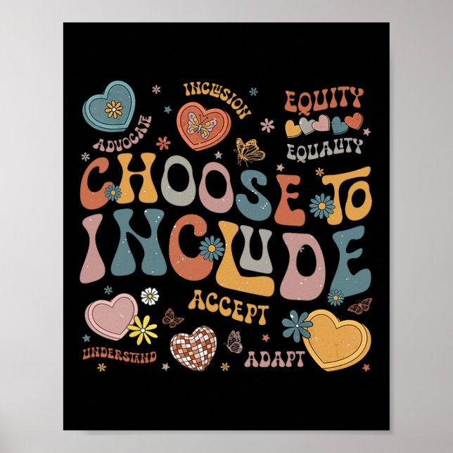 Affiche Choisir D'Inclure Les Problèmes D'Inclusion Autism (Devant)