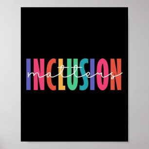 Affiche Choisir D'Inclure Les Problèmes D'Inclusion Autism