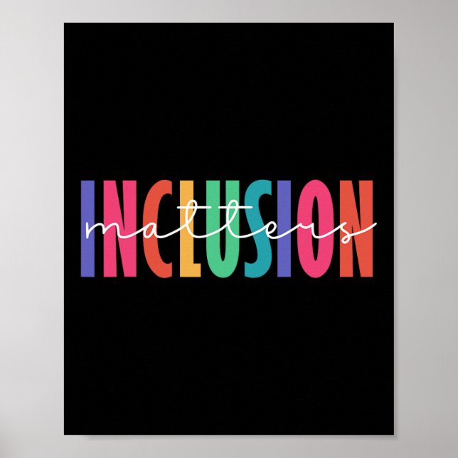 Affiche Choisir D'Inclure Les Problèmes D'Inclusion Autism (Devant)