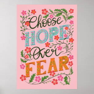 Affiche Choisissez Espoir sur Citation Motivationnelle de