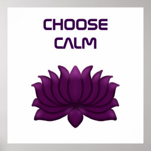 Affiche Choisissez Fleur de Lotus Violet Calme