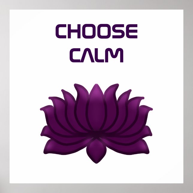 Affiche Choisissez Fleur de Lotus Violet Calme  (Devant)