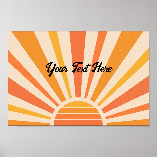 Affiche Choisissez Happational Inspirational Retro Sun Ray (Devant)