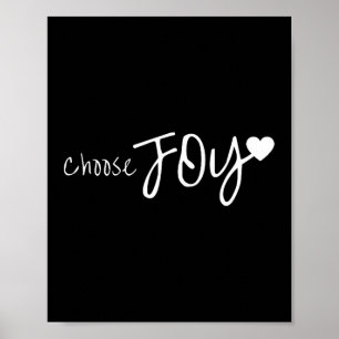 Affiche Choisissez Joy Heart Inspirational Motivational