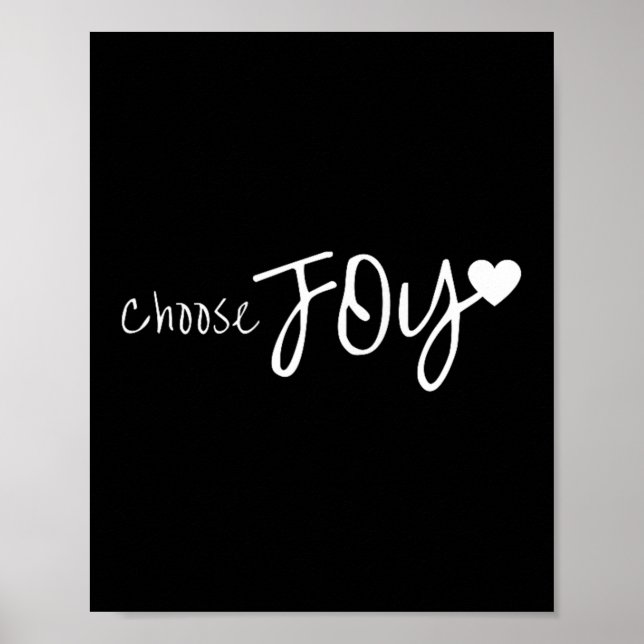 Affiche Choisissez Joy Heart Inspirational Motivational (Devant)