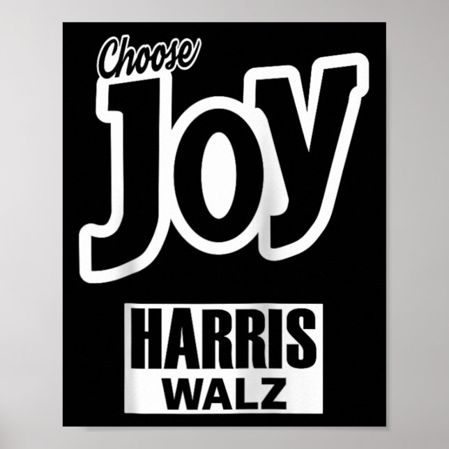 Affiche Choisissez Joy Kamala Harris Tim Walz Slogan 2024  (Devant)