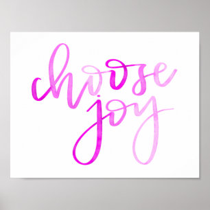 Affiche Choisissez Joy Modern Calligraphy 11 po x 8,5 po I