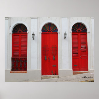 Affiche Choisissez la porte rouge