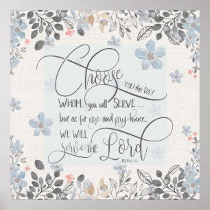 Affiche Choisissez qui vous servira - Joshua 24:15