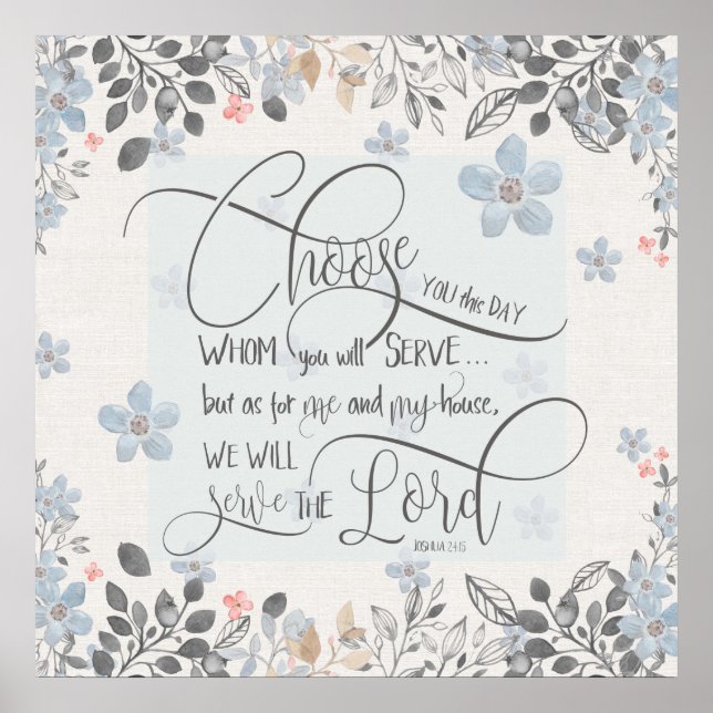 Affiche Choisissez qui vous servira - Joshua 24:15 (Devant)