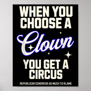 Affiche Choisissez un clown, obtenez un cabinet de cirque