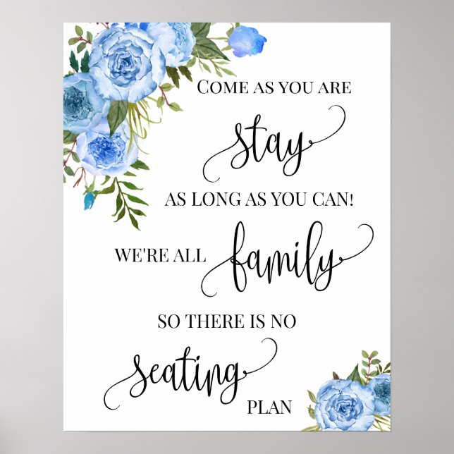 Affiche Choisissez un siège de chaque côté de la cérémonie (Devant)