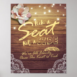 Affiche Choisissez Un Siège Non Un Mariage Côté Signal Boi
