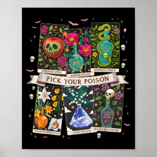 Affiche Choisissez Vos Poisons Drunk Moi Potions Funny Hal
