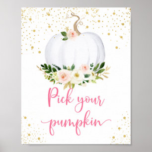 Affiche Choisissez votre Citrouille Pink Gold Signer d'ann