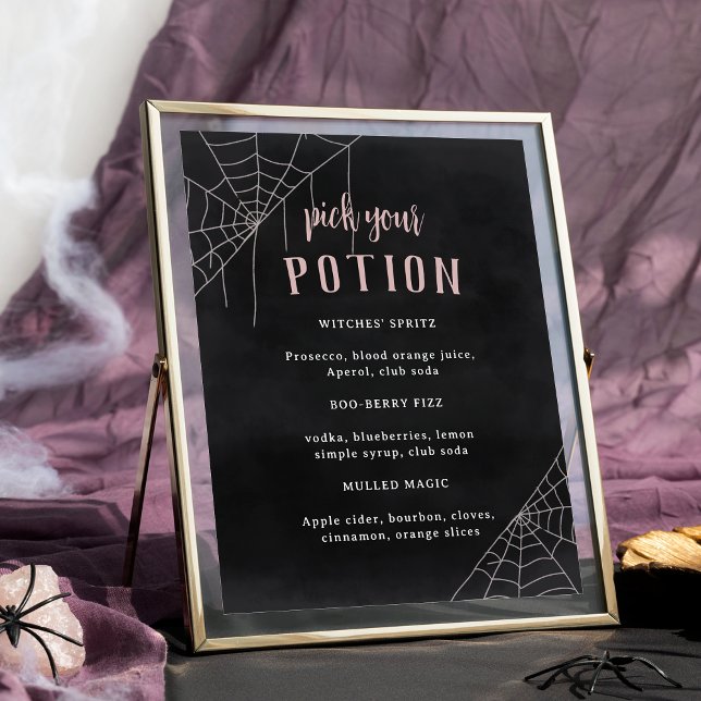 Affiche Choisissez votre potion Halloween Baby shower Boir (Créateur téléchargé)