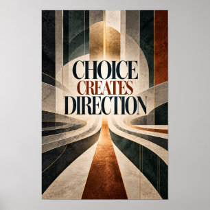Affiche Choix Crée une Direction Executive Motivationnel T