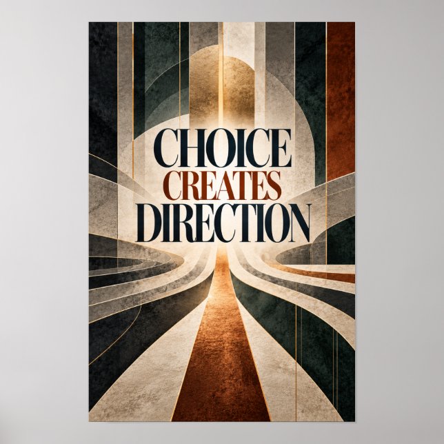 Affiche Choix Crée une Direction Executive Motivationnel T (Devant)