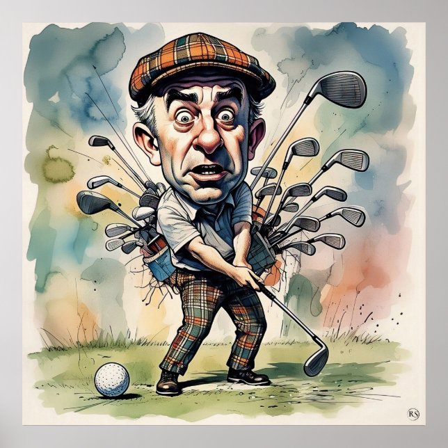 Affiche Choix de club - Grand Golf Art Imprimer (Devant)