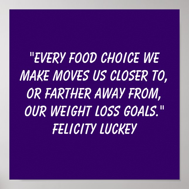 Affiche Choix de perte de poids 4 (Devant)