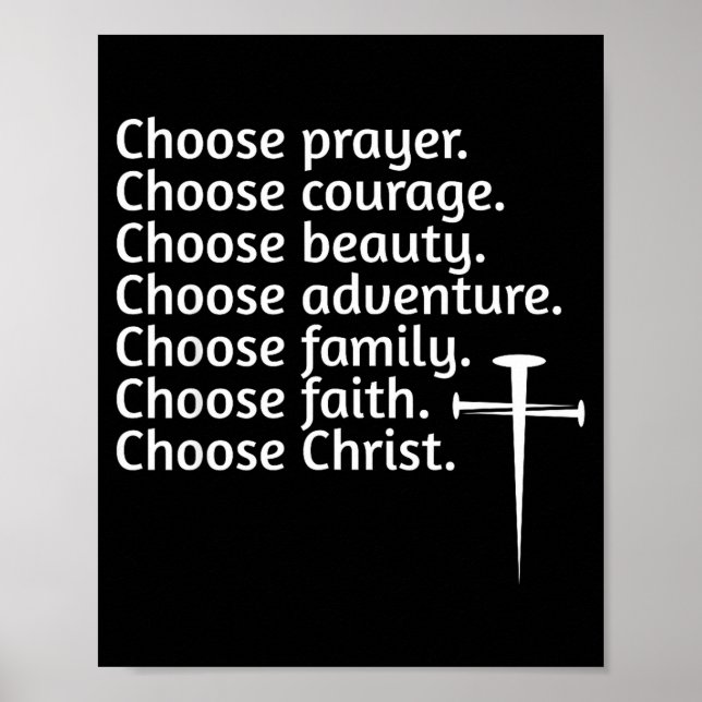Affiche Choose Christ Prayer Courage Beauty Family, Advent (Devant)