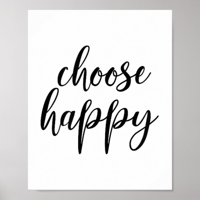 Affiche Choose Happy - For Women &amp; Men, Motivational Q (Devant)