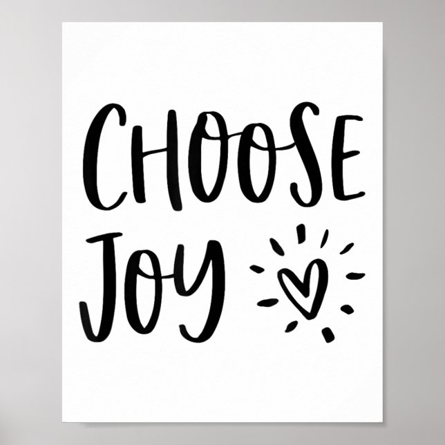 Affiche Choose Joy Hapness Heart Insrational Motivational  (Devant)