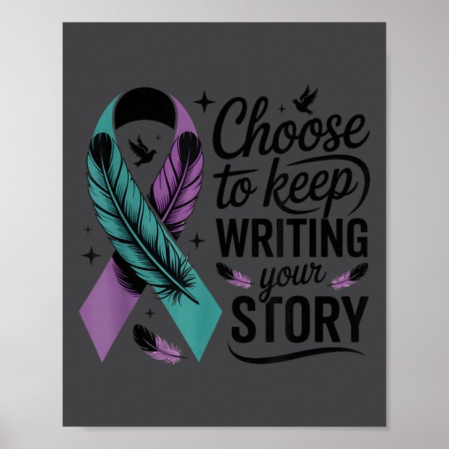 Affiche Choose To Keep Writing Your Story Insrational Quot (Devant)