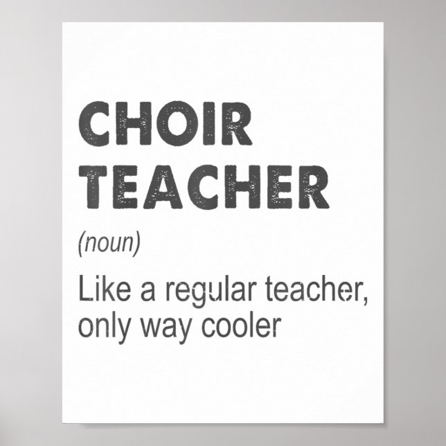 Affiche Chorale Enseignant Définition Enseignant École F (Devant)
