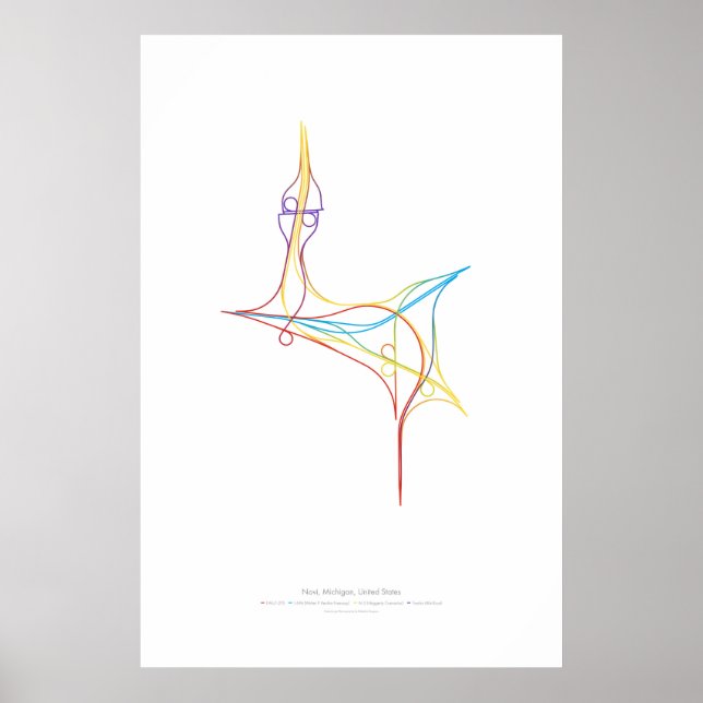 Affiche Chorégraphie d'échange : Novi, MI, É.-U. (Devant)