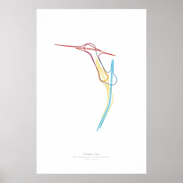 Affiche Chorégraphie des échanges : Guangzhou, Chine 4 (Devant)