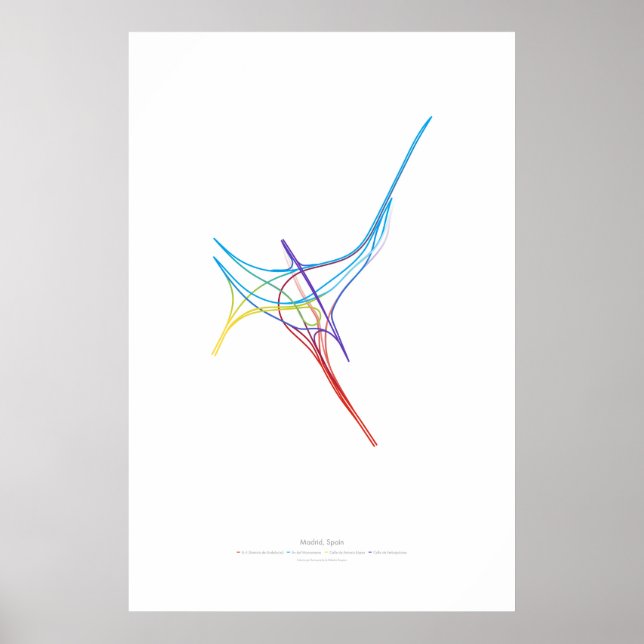 Affiche Chorégraphie des échangeurs : Madrid, Espagne 1 (Devant)