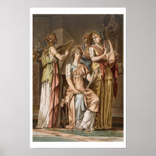 Affiche Chorus de Femmes Israélites, costumes pour 'Esther