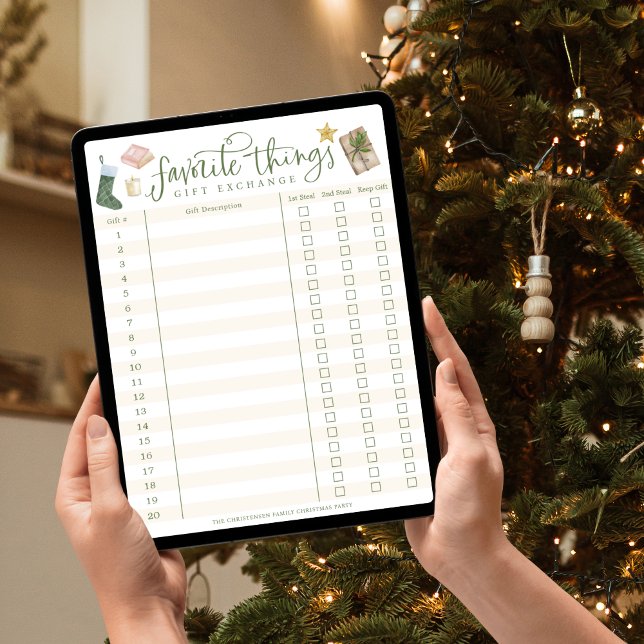 Affiche Chose préférée Tracker d'échange de cadeaux Téléch (Créateur téléchargé)