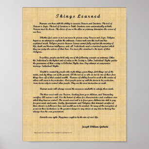 Affiche Choses apprises